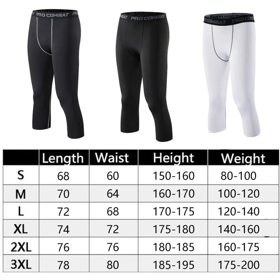 Basketball Men's Leggings Compression Pants Sports Five-Point Shorts  Quick-Drying Running Training Fitness Elastic