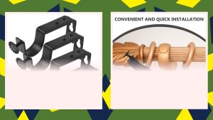 Single / Double Curtain Rod Hanging Hook Bracket / Curtain Accessories / Adjustable Length Curtain Rod Holder