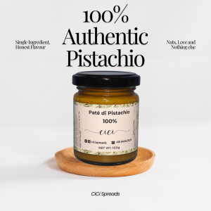 Cici 100% Roasted Pistachio Nut Butter (Stone Ground) Paté di Pistachio | Keto-friendly | diabetic friendly | Vegan