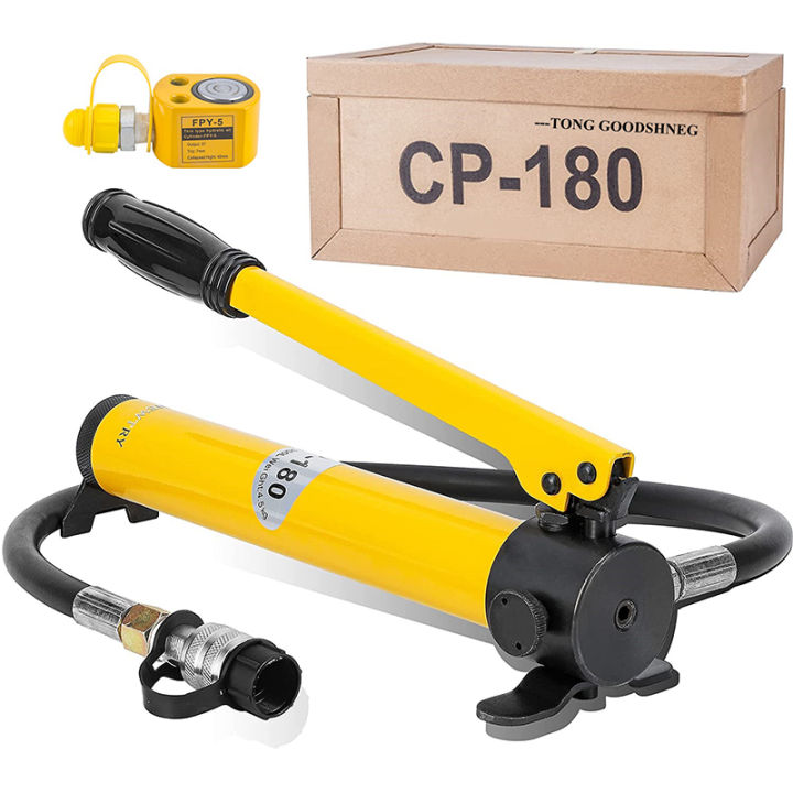 【Local Delivery】5T Ultra-thin Hydraulic Jack Porta Power Kit + CP-180 ...