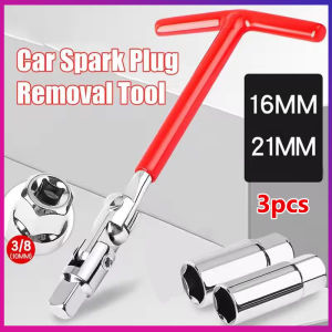 T-Bar Spark Plug Spanner Wrench 16mm / 21mm Sockets Spark Plug Socket Wrench Set Auto Repair Tools