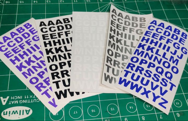 Alphabet Decal Stickers | Half inch (0.5 inches) | Waterproof | UV ...