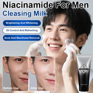 ✨ Niacinamide 03 Purifying Mens Facial Cleanser / Cleansing Gel / Foaming Face Wash / Gentle Deep Clean / Brightening & Whitening Smooth Hydration Acne & Blackhead Relief Oil Control - Niacinamide Oil-Control Refreshing Mens Cleanser