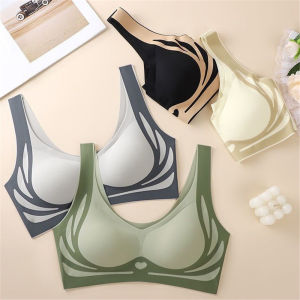 oobest 2pcs Women Push Up Bra Comfortable Breathable Seamless Lingerie No Steel Ring Bras