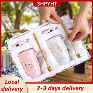 [COD] SHPYHT Local delivery Ship within 24 hours Mr And Mrs Coffee Mugs Creative Couples Ceramic Cups Wedding Gifts For Newlyweds Cup Set Perfect Gift-Set For Engagement
