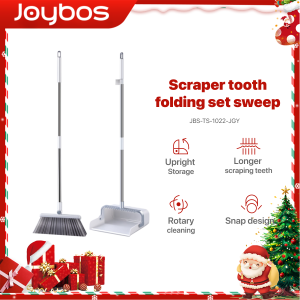 Joybos Foldable Broom And Dustpan Set Household Floor Cleaning Rotating Long Handle