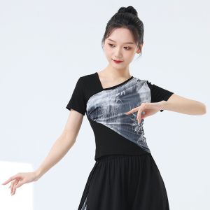 Quần múa cổ trang Trung Hoa hông phối hoạt tiết lá tre MQ22