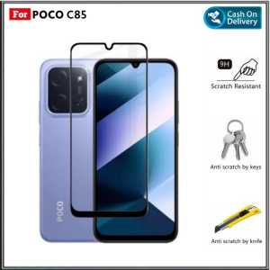 PROMO Bisa ( COD ) Full Tempered Glass Poco C85 4G M6 4G C75 NFC F6 5G M6 Pro 4G X5 PRO 5G M3 2020 Anti Gores Kaca