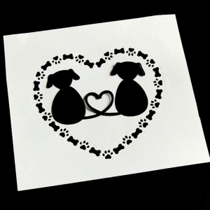 Heart Dog Paw Bone Metal Cutting Dies Stencil Scrapbooking DIY Album Paper Mold Embossing Decoration Craft