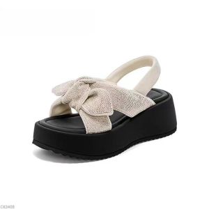Free Shipping Trendy Platform Sandals For Women 2026 Summer New Collection Open-Toe Sandals With Rhinestone Embellishments Casual Beach Sandals