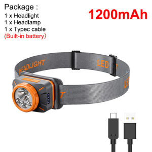 ASAFEE F66 Motion Sensor LED Headlamp 500LM Multi-Source White/Yellow/Red Light Type-C Rechargeable Supports 45° adjustment Headlight IPX4