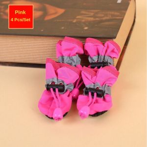 [COD]4pcs Sepatu Boots Kucing Anjing Anti Slip Cat Dog Pet Shoes Kain Ikat | Sepatu Boot Anti Basah Untuk Anjing dan Kucing | Sepatu Hewan Anti Slip