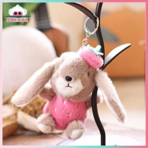 Skinye ✨Ready Stock✨ Kawayi Cute 1ชิ้นพวงกุญแจตุ๊กตากระต่ายของเล่นคู่ขนาดเล็กจี้กระเป๋าเป้สะพายหลังตุ๊กตากระต่ายสตรอเบอร์รี่ของขวัญตกแต่งสำหรับเด็กผู้หญิง