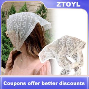 【ZTOYL】 Lace Crochet Hollow Fake Collar Women Small Shawl Decorative Fake Collar Women Clothes Accessories Detachable Collar