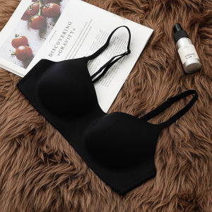 【SINGABRALETTE】Seamless Underwear Wireless Bra Small Chest Push Up Bra Anti-Sagging Ultra Soft Thin Pad Scoop-Neck Breathable Lingerie