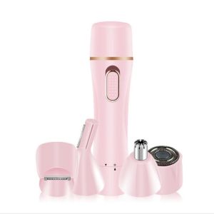 Facial Hair Removal for Women 4 in 1 Professional Electric Razor Shaver for Women Epilator for Women Waterproof Hair Remover Kit with Nose Hair Trimmer Eyebrow Trimmer USB Rechargeable Ladies Body Hair Trimmer Hair Removal Device Appliances Lady Shaver