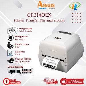 Argox CP2140EX Printer Barcode Transfer Thermal 110mm CP2140M Cetak Stiker Barcode Harga Resi A6