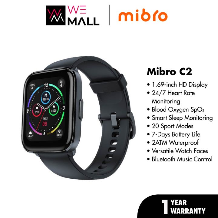 Xiaomi Mibro C2 Smartwatch 169inch Hd Screen Spo2 Measurement Waterproof Xpaw009 Lazada 7922