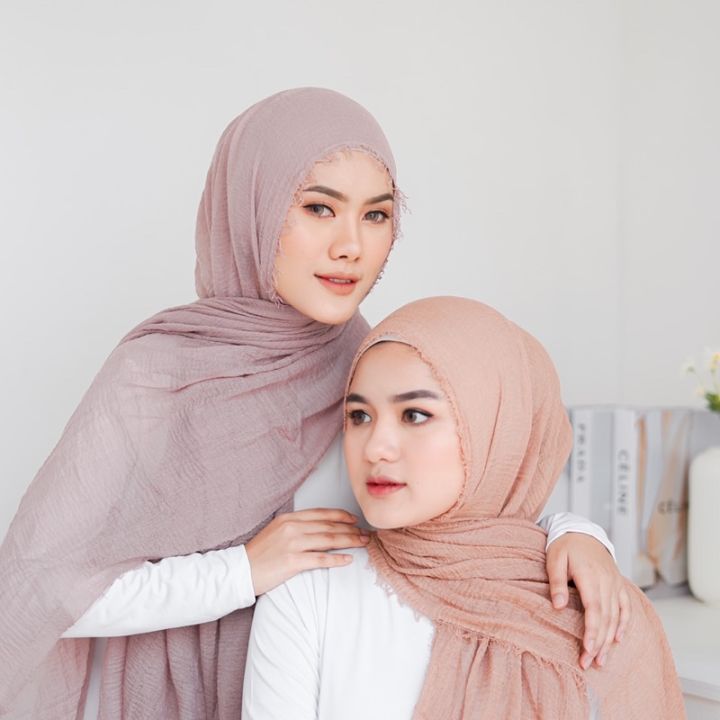 style hijab pashmina crinkle