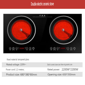 Double Burner Cooktop Touchscreen Energy Efficient Induction Cooker Electric Stove Flameless Heating with Child Lock Function with 200mm Cooking Zon