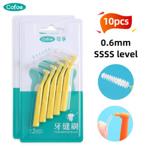 Cofoe Interdental Brush Orthodontic Floss Sticks for Brace Braces With Case Toothpick Brushes Oral Hygiene Dental Cleaner L type Head Flossing Tooth Seam Care Cleaning Toothbrush Cusp Teeth Clean Decay Gum Disease