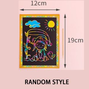 Cartoon Colorful Scratch Card Children DIY Gift Student Prize Kids Creative Scratch Drawing Toys