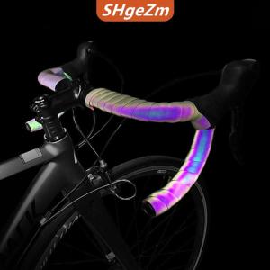 [COD] SHgeZm Băng quấn ghi đông xe đạp băng quấn thanh xe đạp phản quang có đèn bằng da PU