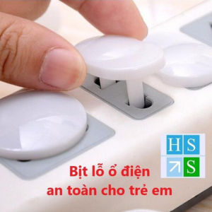 Set 10 nắp Bịt ổ điện an toàn cho bé (Loại 2 chân) bịt lỗ ổ cắm điện cho gia đình có trẻ nhỏ - HS Shop Đà Nẵng