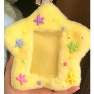 Cute Star Cartoon Puppy Rabbit Plush Card Set Korean Ins Meal Card Photo Hanger Display Kpop Photo Card Holder Small Card Sleeves Soft Photocard Holder Birthday Gift