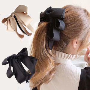 NEEUJ กรงเล็บขน Wome สร้างสรรค์และสร้างสรรค์ สง่างามเรียบหรู เครื่องประดับผมผู้หญิง ริบบิ้นสำหรับเด็ก ผมหางม้าสูงติดแน่น คลิปแนวตั้งคลิป Colth colth กิ๊บติดผมเด็กผู้หญิง คลิปกล้วยแบบหนีบ กิ๊บติดผมสไตล์เกาหลี โบว์ Headwear
