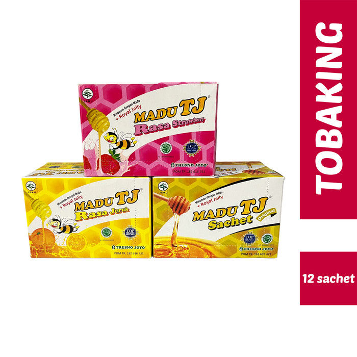 Madu TJ Sachet Original Jeruk Strawberry Box isi 12
