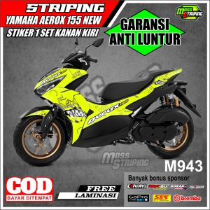 STRIPING STICKER ALL NEW AEROX CONNECTED 155 NVX BAHAN VINYL KODE M943