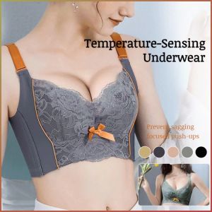 Lace Bra Stretchy and Non-deformable Underwear Traceless Warm Effect Adjustable Soft and Non-tacky