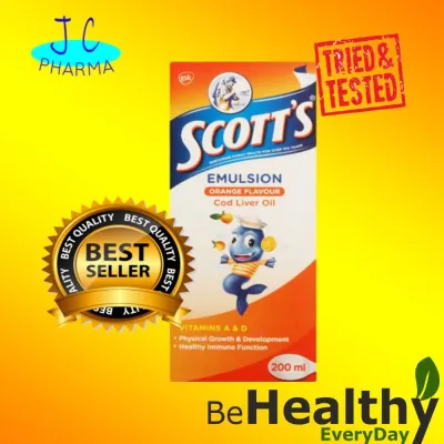 Authentic Scotts Emulsion Cod Liver Oil Orange 200ml