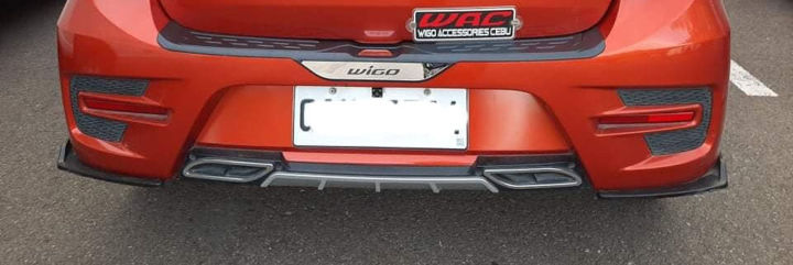 Wigo Rear Diffuser Toyota wigo 3 pc assy rear diffuser set (gen2 & gen3) | Lazada PH