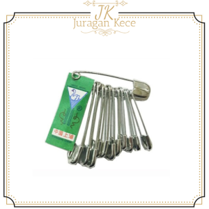 JUKE Peniti Swan Stainless Steel Isi 12 Pcs Safety Pin Hijab Baju