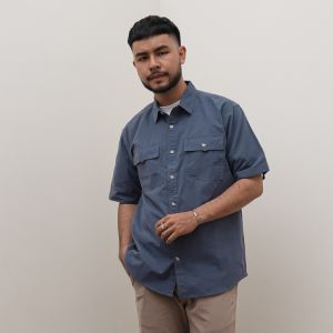 Coop Design - Darel Kemeja Outdoor Safari Tactical Workshirt Baby Canvas Lengan Pendek Pria