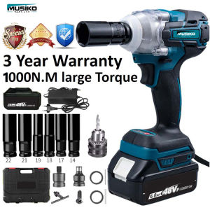 From Japan | Impact Wrench Heavy Duty Brushless Electric 2 Li-Ion Battery Rechargeable Portable Cordless Electric Tools