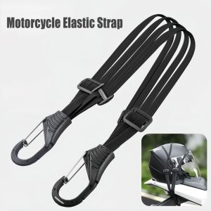 OUREAL With Hooks Motorcycle Elastic Strap Black 60CM/90CM Cargo Tie Down Fix Rope Heavy Duty Adjustable Luggage Net Helmet Rope Motorcycle Cargo