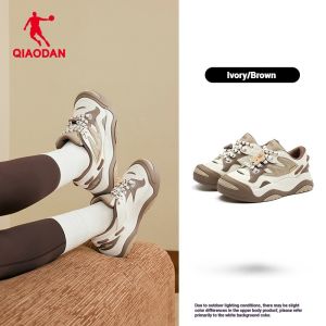 Qiaodan Womans Casual Sneakers Warm Shell Toe Chunky Sole Height Increasing Chic QXL052254502