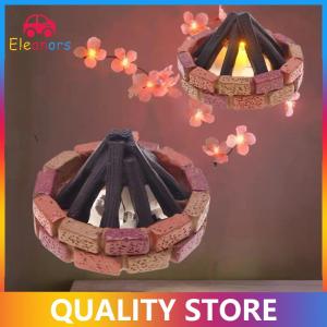 [Eleanor] 1:12 Dollhouse Miniature LED Bonfire Camping Scene Model Decor Toy Doll House Accessories