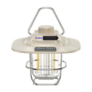 FOUNDTWO Hanging Retro Camping Lantern Waterproof Dimmable Emergency Survival Lights Vintage Plastic Tent Lamp Outdoor