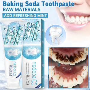 buy 1 take 1 + 4pcs toothbrush scoban whitening toothpaste original peppermint with baking soda teeth whitening stain removal colgate whitening toothpaste Stains clear oral cavity rain healthy oral Food Graded Family Toothpaste 200g