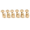 {UU61} Musiclily Pro 6-in-line 15:1 Ratio 2-Pin Full Sealed Locking Machine Heads Tuners Tuning Pegs Keys with Hex Button for SQ Strat Tele Style Electric Guitar. 