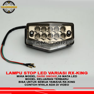 TKMstore - [TERBARU] Stoplamp LED Lampu Belakang Variasi Yamaha Rx King Rxking Led 10 Mata Model Dark Smoke - Lampu Belakang LED dengan 10 Mata LED, Model Dark Smoke