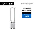 [6.6 Specials] Dyson TP10 Air Purifier Fan for Haze, Dust, Influenza & Allergies | Removes PM2.5, HEPA filter. 