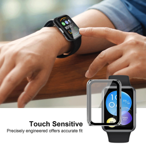 Watch Fit 2 kính phim Ốp lưng cho Huawei Watch Fit 2 Kính cường lực Bảo vệ màn hình Huawei Fit 2 Cứng PC Bumper Bảo vệ tổng thể