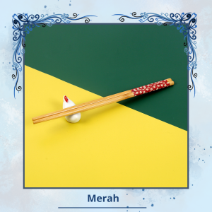 Sumpit Bambu Warna Per Pasang / Set Alat Makan Mie / Sumpit Bambo 24 Cm Isi 2 Pcs