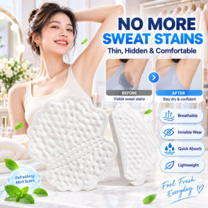 Underarm Sweat Pads Invisible Ultra Thin Sweat Absorbing Pads Sweat Proof Disposable Breathable Self Adhesive Underarm Care