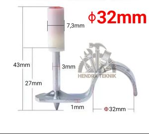 per 50 PCS PAKU BETON TEMBAK STAMPSET 7.3MM X 27MM REFILL PAKU KLEM U PIPA 20MM / 25MM / 32MM MINI RAMSET 73MM